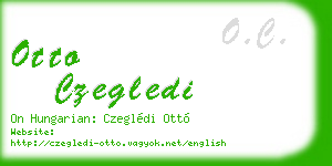 otto czegledi business card